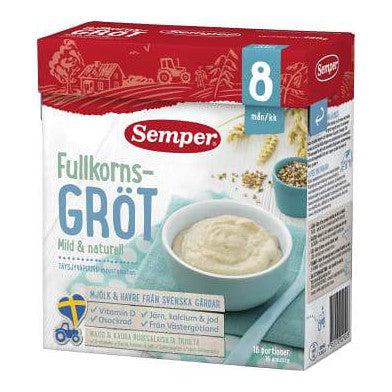 Semper Fullkornsgröt Mild & Naturell - Oat Porridge Mild & Naturell 8 months, 480g-Swedishness