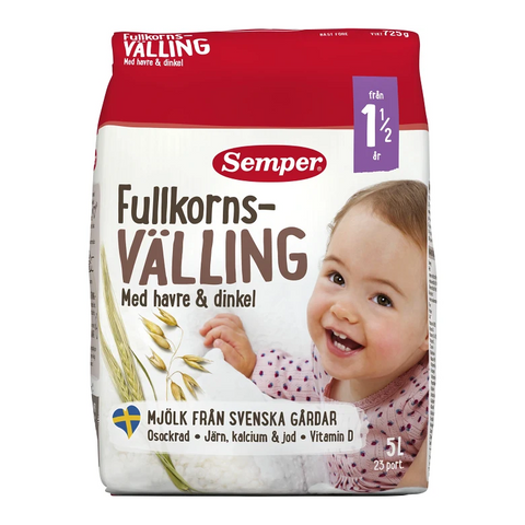 Semper Fullkornsvälling 18 m - Milk Gruel Wholegrain 18 months 5L-Swedishness