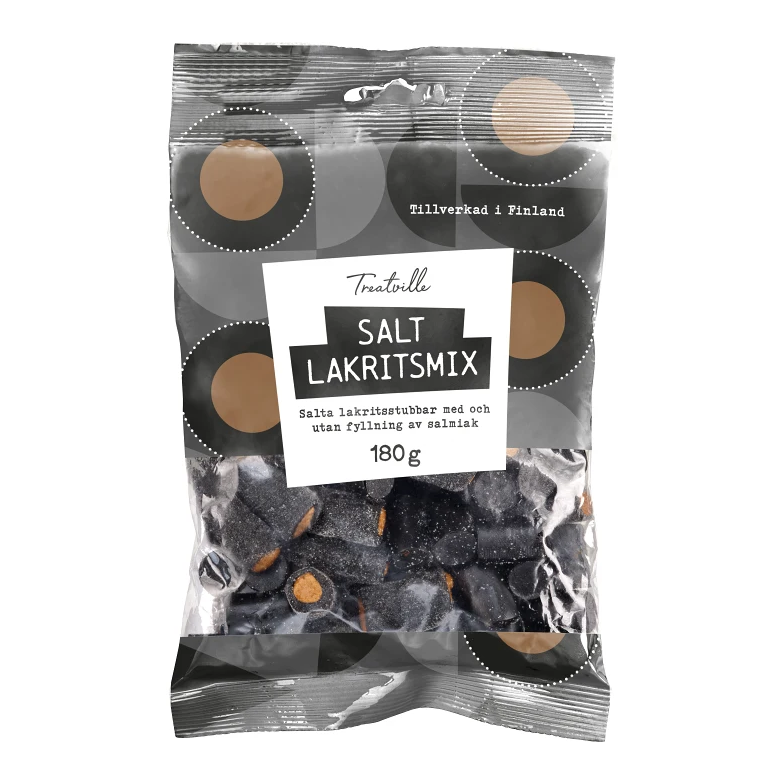 Treatville Salt Lakritsmix - Salty Liquorice Mix 180g-Swedishness