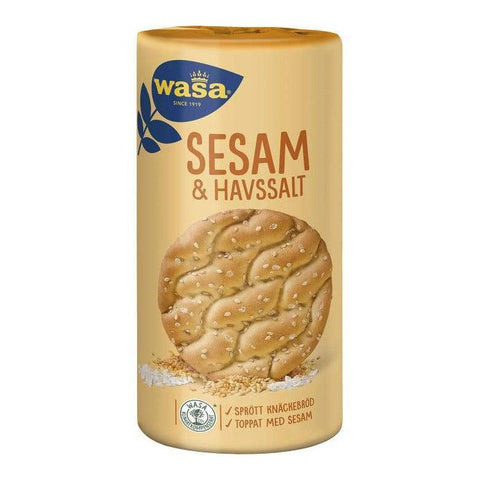 Wasa Knäckebröd Runda Sesam & Havssalt - Crispbread Sesame & Sea salt 290 g-Swedishness